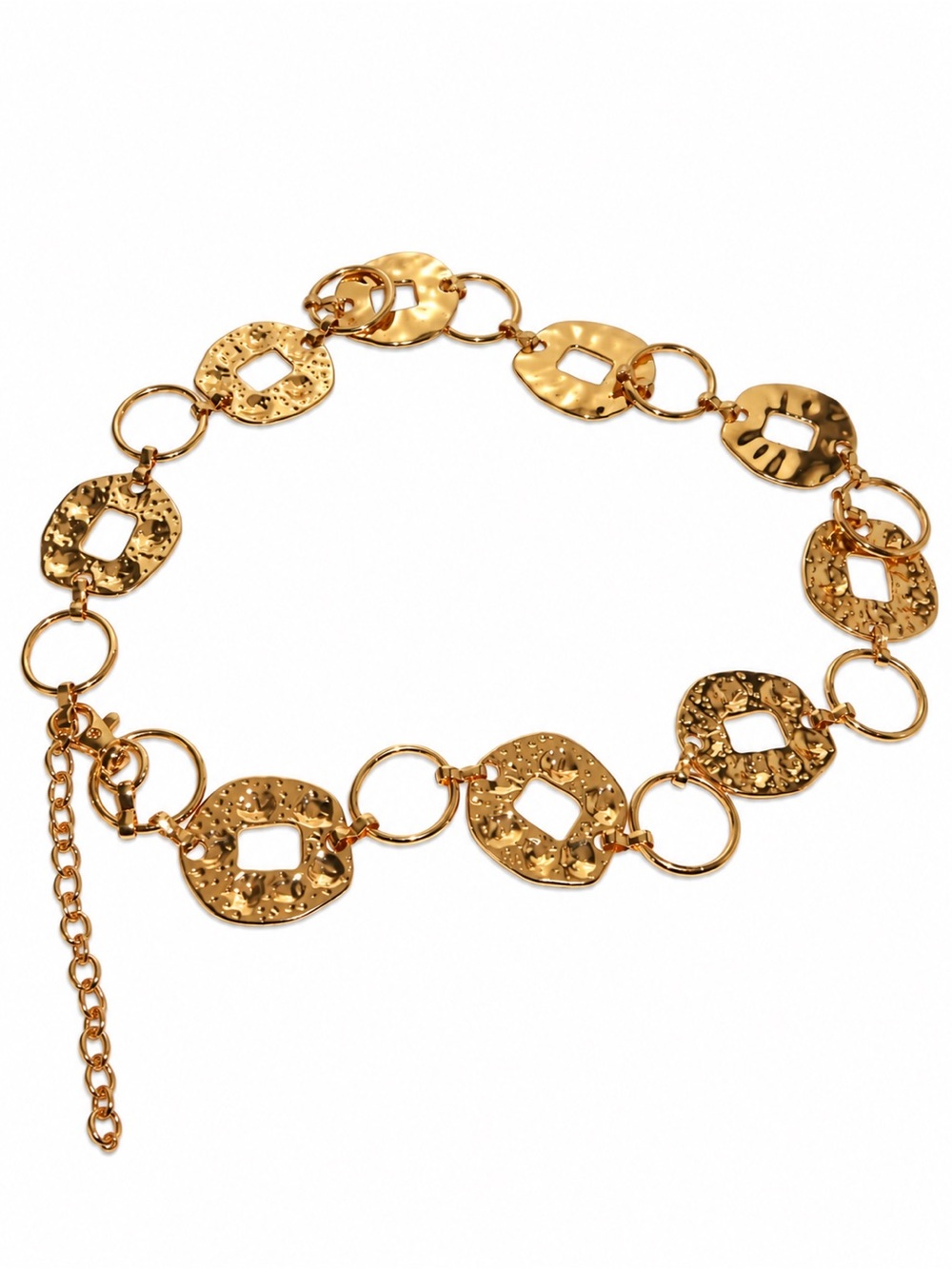 Gold Hammered Link Chain Belt — Never Worn